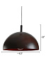 Contemporary Brown Orange Dome Small Pendant Light подвесной светильник FOS Lighting B5-BrownOrange-S-HL1