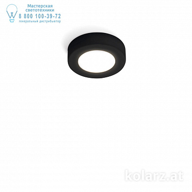 Kolarz CLICK A1344.10R.Bk точечный светильник черный матовый ø12cm высота 3cm 1 лампа gx53