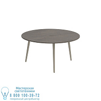 ПРИСТАВНОЙ СТОЛИК STYLETTO Ø75CM СТОЛЕШНЯЯ КЕРАМИЧЕСКАЯ ПЕСОЧНАЯ TERRA MARRONE Royal Botania
