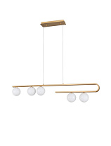 Milky White Glass Brass Gold Steel LED G9 5x5 Watt 100-240 Volt IP20 Bulb Excluded L: 113 W: 10 H: 180 cm