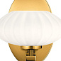 Pim 8" 1 Light Wall Sconce with Satin Etched Cased Opal Glass Fox Gold настенный светильник 52229FXG Kichler — фото 4