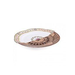 SE09143 Seletti Hybrid фарфоровая тарелка с комбинированным орнаментом