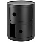 0498609 Kartell Componibili Контейнер для хранения из переработанных материалов с 2 отделениями, черный — фото 1