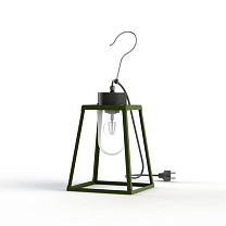 Lampiok 1 N° 1; Clear glass E27 52W Plug; Fern green