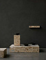 71009-002119 Audo Copenhagen Plinth Высокий приставной столик 51x30 см, мрамор Kunis Breccia — фото 3