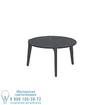 СТОЛИК ДЛЯ ЧАЯ Ø 60 СМ АНТРАЦИТОВАЯ КЕРАМИКА NERO MARQUINA Royal Botania