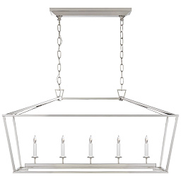 EU-CHC2156 Visual Comfort Darlana подвесной линейный фонарный светильник с металлическим прямоугольным каркасом