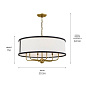 Heddle 6 Light Chandelier Natural Brass and Textured Black люстра 52466NBR Kichler — фото 10
