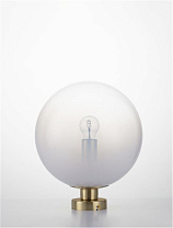 Gradient White Glass Brass Gold Metal LED E27 1x12 Watt 100-240Volt IP20 Bulb Excluded D: 30 H: 35.5 cm