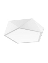 Matt White Metal Acrylic LED E27 4x12 Watt 100-240Volt IP20 Bulb Excluded D: 40 H: 10 cm