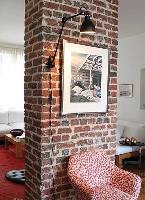 Настенный светильник Lampe Gras N°222 DCW éditions, чёрный N°222 BL-BL