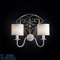6990/A2 MM lampadari Dream настенный светильник с двумя рожками и текстильными абажурами в классическом стиле