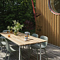 10711 Muuto 7070 Уличный стол 70/70 90x225 см, красное дерево / серый — фото 1