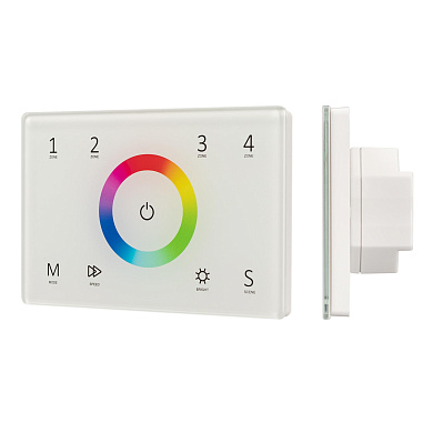 028402 Arlight Панель Sens SMART-P83-RGB White (230V, 4 зоны, 2.4G)