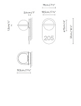 C_BALL W NUMBER BRASS LED 6W (E14) F