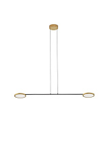 Black & Gold Metal & Acrylic LED 18 Watt 220-240 Volt 1400Lm 3000K IP20 L: 100 W: 15 H: 120 cm