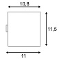 232537 SLV SITRA CUBE светильник настенный IP44 2xGX53 9W, бурый