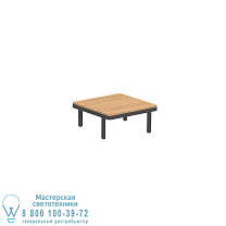 СТОЛ ALURA LOUNGE 80 LTH 80X80X34CM ЧЕРНАЯ СТОЛЕШНИЦА ТИК Royal Botania