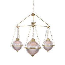 MLF320 Mullan Lighting Blaenau подвесная люстра с тремя призматическими стеклянными плафонами