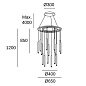 00-6020-27-27 подвесной светильник Leds C4 Candle 15 Bodies Chandelier латунь — фото 1