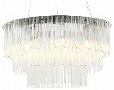 подвесной светильник с круглыми стеклянными элементами хром