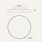 ZR366014027 Lumen Center Zero 60 PL LED круглый потолочный светильник с прямым световым потоком серый оттенённый — фото 3