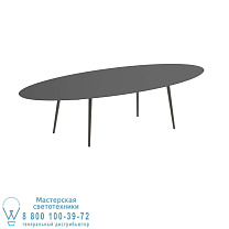 STYLETTO СТАНДАРТНЫЙ ОБЕДЕННЫЙ СТОЛ 320X140CM АЛЮМИНИЕВЫЕ НОЖКИ БРОНЗОВАЯ КЕРАМИЧЕСКАЯ СТОЛЕШНЯ ЧЕРНЫЙ Royal Botania