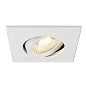 1007185 SLV UNIVERSAL DOWNLIGHT cover IP20 white E встраиваемое квадратное кольцо — фото 2