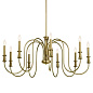 Karthe 9 Light Chandelier Natural Brass люстра 52471NBR Kichler — фото 6
