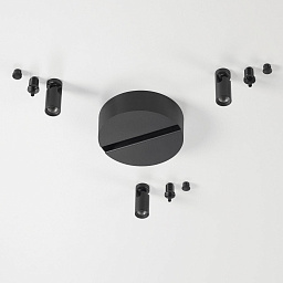 CEILING BASE MULTI 3 B Delta Light OPTIONS многомодульный потолочный светильник черного цвета