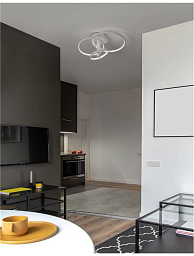 9349062 Nova Luce Emil потолочный светильник с двойным кольцом и матовым рассеивателем