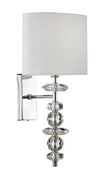 ARMANDO AP1.2 CHROME Crystal Lux Armando chrome настенное бра с тканевым абажуром и основанием из хромированного металла