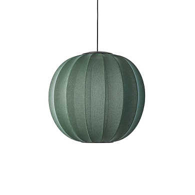 KW60 TG LED Knit-Wit Made By Hand Светильник Ø60 с текстильным плафоном цвета зелёный твид LED