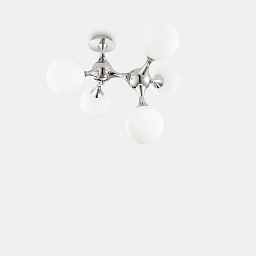 073712 Ideal lux Nodi потолочный светильник с пятью сферическими плафонами на хромированной основе