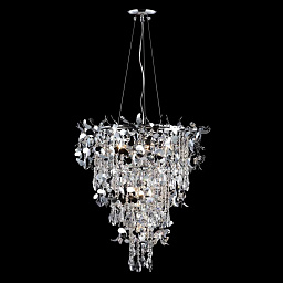 ROMEO SP10 CHROME D600 Crystal Lux ROMEO хрустальная люстра с множеством подвесов на металлическом каркасе