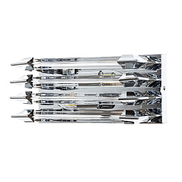 A1059AP-2CC Arte Lamp CARAVAGGIO настенный светильник с двумя стеклянными секциями на металлическом основании