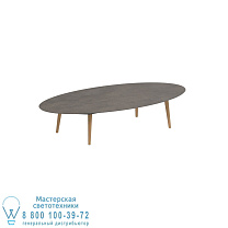 СТОЛ STYLETTO HIGH LOUNGE 250X130CM НОГИ ТИКА КЕРАМИЧЕСКАЯ СТОЛЕШНИЦА TERRA MARRONE Royal Botania