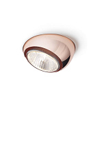 встраиваемый точечный светильник в корпусе медного цвета