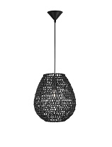 Black Paper Black Fabric Wire & Base LED E27 1x12 Watt 100-240 Volt IP20 Bulb Excluded D: 30 H: 215 cm