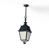 Avenue 4 N° 1; Opal PMMA Built-in LED 3000°K warm white 35W; Green Patina