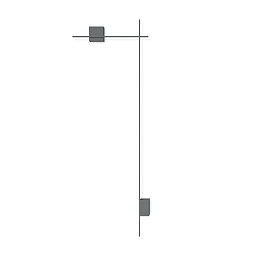 261721/23 Vibia Structural настенный светильник черного цвета с узким корпусом