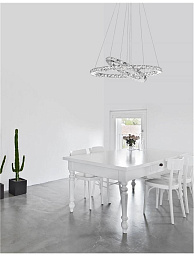 7403001 Nova Luce Celine подвесная люстра с множеством стеклянных подвесок на металлическом каркасе