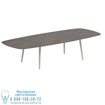 НИЗКИЙ ОБЕДЕННЫЙ СТОЛ STYLETTO 300X120CM АЛЮМИНИЕВЫЕ НОГИ ГРИБНАЯ КЕРАМИЧЕСКАЯ СТОЛ TERRA MARRONE Royal Botania