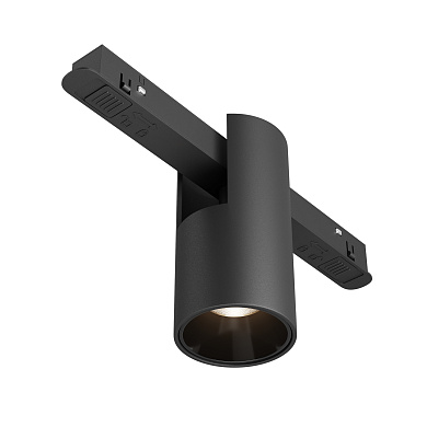 магнитный трековый светильник черного цвета с матовым цилиндром EXILITY 23mm