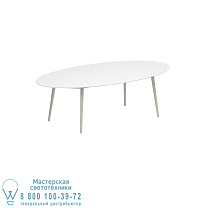 STYLETTO СТАНДАРТНЫЙ ОБЕДЕННЫЙ СТОЛ 250X130CM АЛЮМИНИЕВЫЕ НОГИ ГРИБНАЯ КЕРАМИЧЕСКАЯ СТОЛЕШНИЦА БЕЛЫЙ Royal Botania