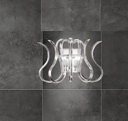 Бра Wave Metal Lux, 2 лампы, прозрачное стекло 234.102