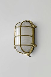Уличный настенно-потолочный светильник Original BTC Oval Brass Bulkhead 7034