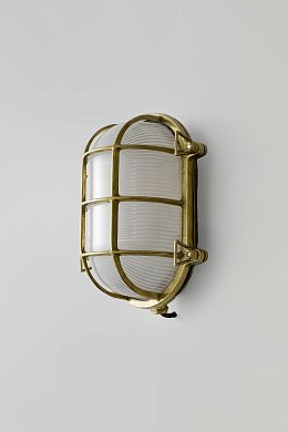 Уличный настенно-потолочный светильник Original BTC Oval Brass Bulkhead 7034