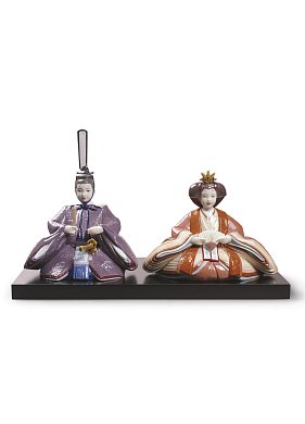 Фарфоровая статуэтка японской императорской пары Hina Dolls Special Version Lladro, лимитированная серия 01009149