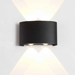 CLT 023W2 BL Crystal Lux CLT 023 влагозащищенный настенный светильник черного цвета с мягким направленным светом